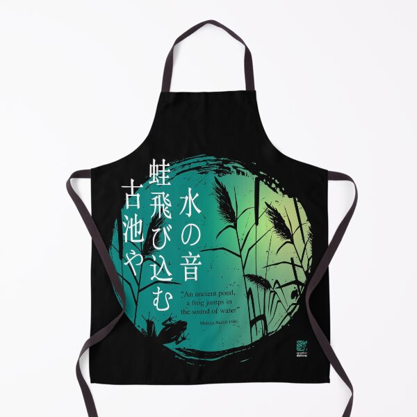 Item preview, Haiku Matsuo Bashō Frog Screenprint designed and sold by GraphicAlchemy.