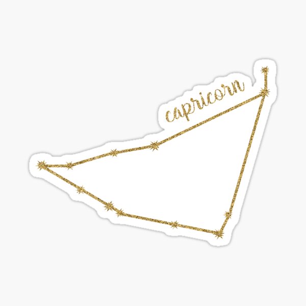 Capricorn Gold Constellation Sticker