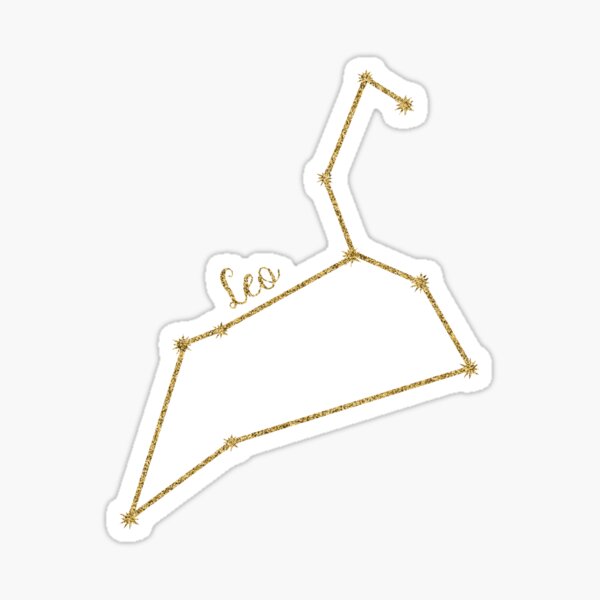 Leo Gold Constellation Sticker