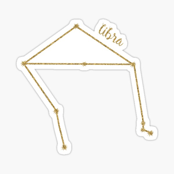 Libra Gold Constellation Sticker