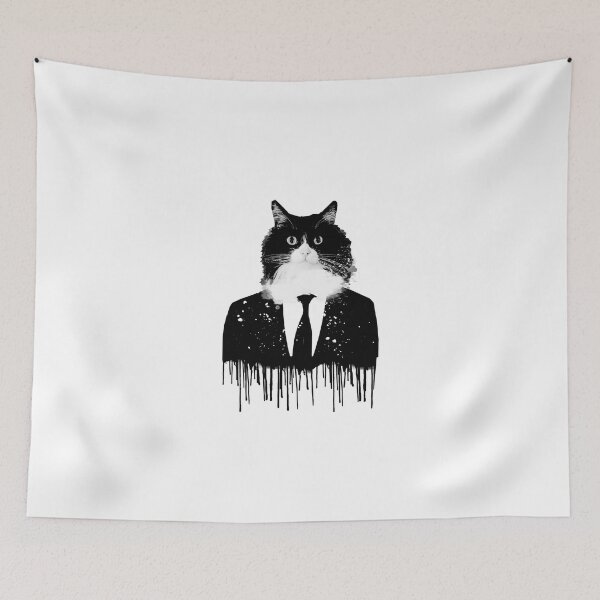Item preview, tuxedo cat,blue,graffiti,suit,cat designed and sold by theherbst131313.