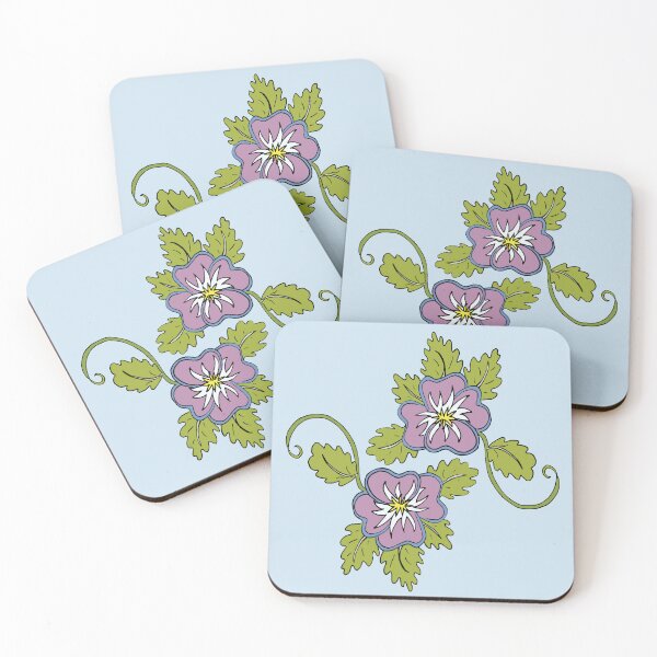 Item preview, Pink wild pansy flower illustration double bloom designed and sold by AngelDawnDesign.