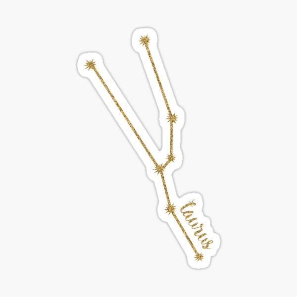 Taurus Gold Constellation Sticker