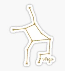 Virgo Gold Constellation Sticker