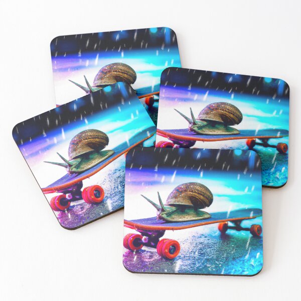 Item preview, Snail on a skateboard in the rain designed and sold by SpectrumCinemax.