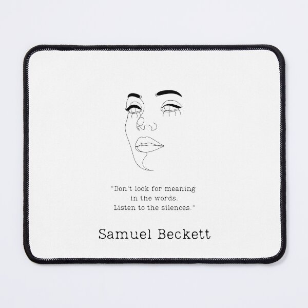 Item preview, "Listen to the silences" - Samuel Beckett designed and sold by BookberryGarden.