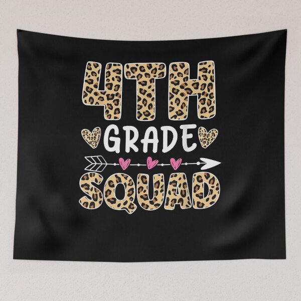 Item preview, 4th Grade Squad Leopard Cute Teacher Student Back To School  designed and sold by scirarmav.