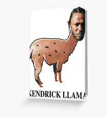 KENDRICK LLAMA. (with text) Greeting Card
