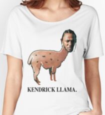 KENDRICK LLAMA. (with text) Women's Relaxed Fit T-Shirt