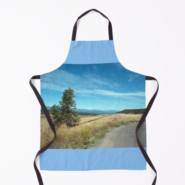 Item preview, Road, blue sky, tree and wild grasses landscape photography designed and sold by naturematters.