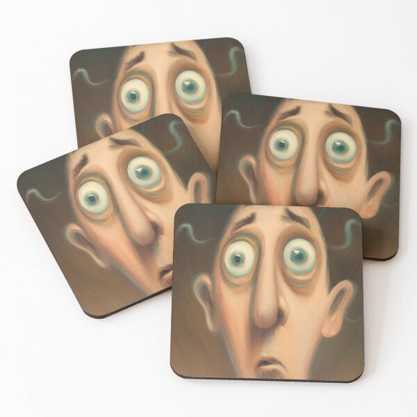 Item preview, Surrealistic digital painting of anxious man designed and sold by SpectrumCinemax.