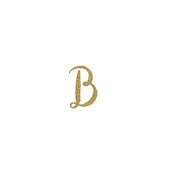 Letter 'B' Gold Glitter Initial Sticker for Sale by MackenzieMakes