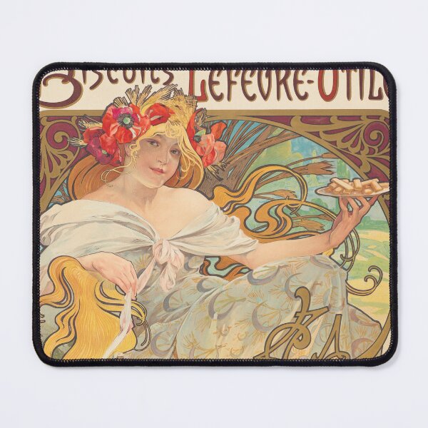 Item preview, Biscuits Lefèvre Utile by Alphonse Mucha, 1896 designed and sold by Vintage Wall Art.