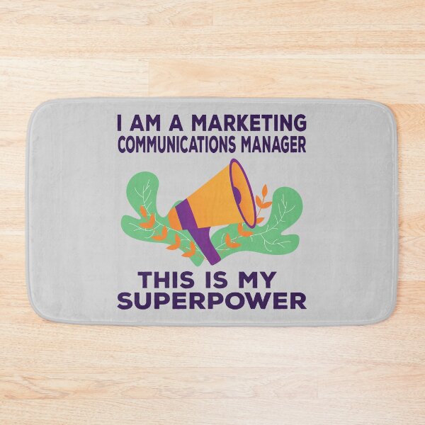 Item preview, I am a marketing communications manager this is my superpower, dark text, funny superpower lovers, job, humor, joke, meme, superhero worker designed and sold by SGS-.