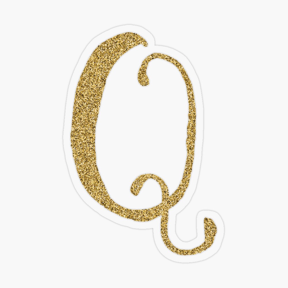Letter 'E' Gold Glitter Initial Sticker for Sale by MackenzieMakes