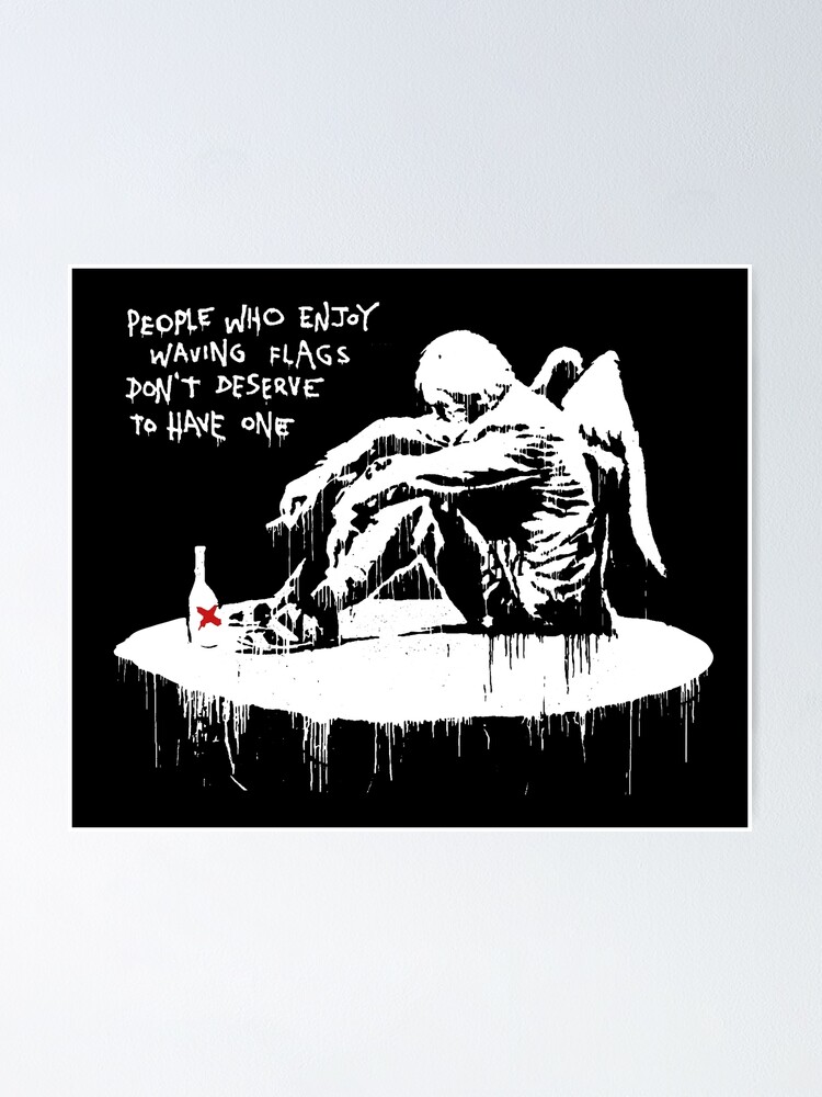 "Fallen Angel Banksy Quote " Poster for Sale by WEAREBANKSY Redbubble