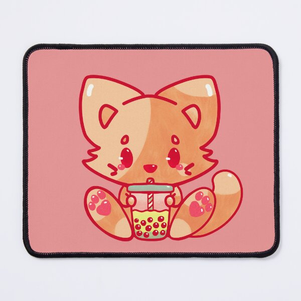 Item preview, cat bubble tea kawaii cute adorable chibi hand painted designed and sold by · GAMING SOUL ·.