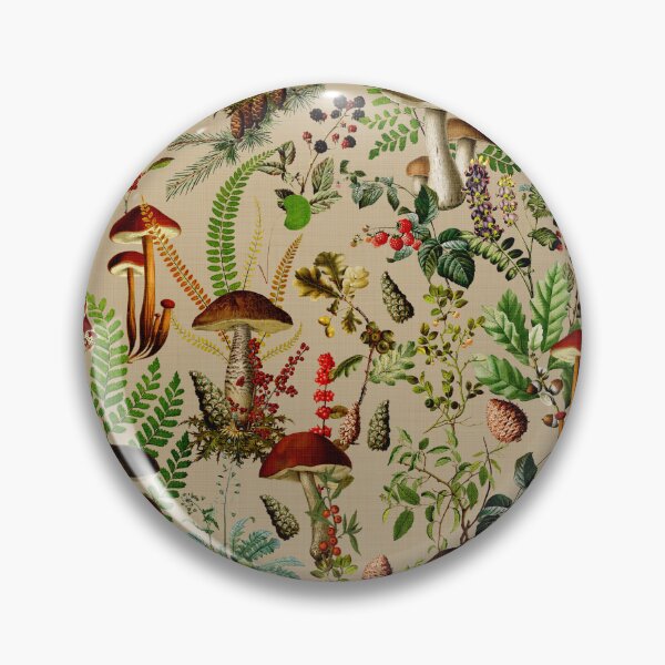Item preview,  Vintage Mushrooms Forest Botanical Garden Pattern - Beige  Nightgarden designed and sold by UtArt.