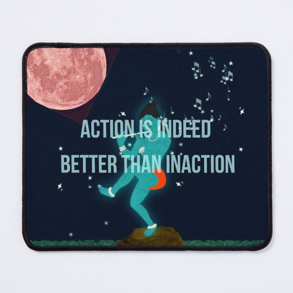Item preview, Lord Krishna Quotes "Action is indeed better than inaction" designed and sold by Thomas Dossman.