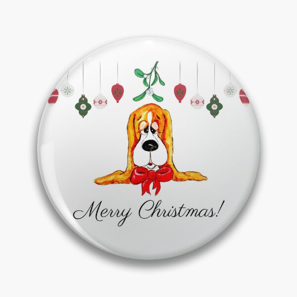 Artikelvorschau, Weihnachtsbasset Hound entworfen und verkauft von PaintedbyCarol.