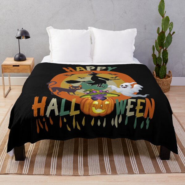 Item preview, Happy Halloween horror scary spooky vintage retro witch cute designed and sold by beckadamr.