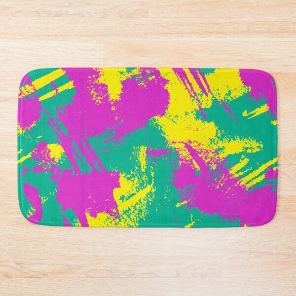 Item preview, Abstract hand drawn cute pattern in green, pink and yellow colors. Grunge illustration with paint elements designed and sold by zuperelectracat.