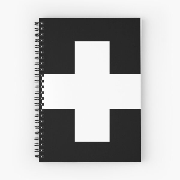 Item preview, White cross on black designed and sold by Latte Design.