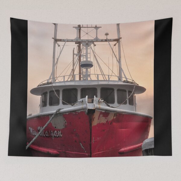 Item preview, Red Boat at Sunrise designed and sold by Marie Palcic.