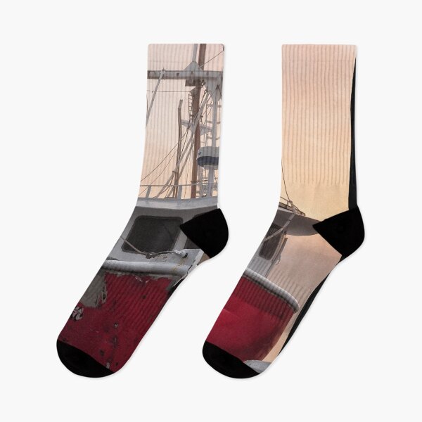 Item preview, Red Boat at Sunrise designed and sold by Marie Palcic.