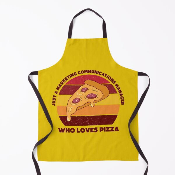 Item preview, Just a marketing communications manager who loves pizza, dark text, funny food lovers marketing communications manager job, humor, joke, meme, pizza lover designed and sold by SGS-.