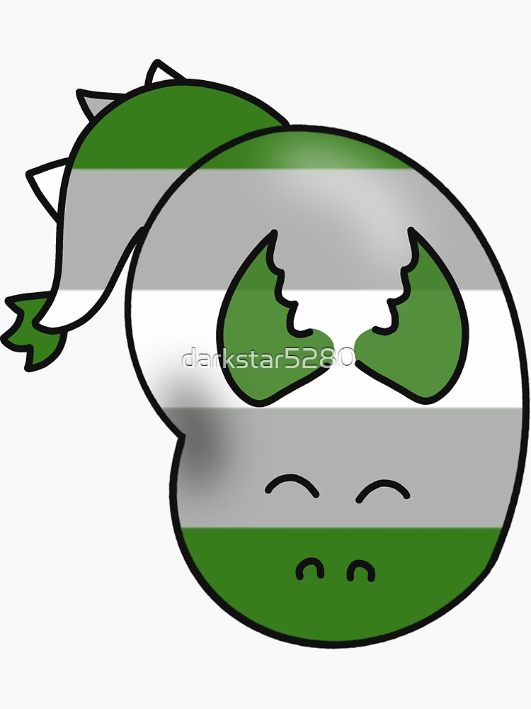 Grey Aro Pride Dragon Pride Bean 2 0 Sticker For Sale By