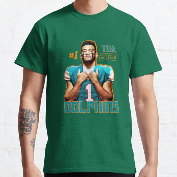 Nike Men's Miami Dolphins Tua Tagovailoa #1 Logo Orange T-Shirt