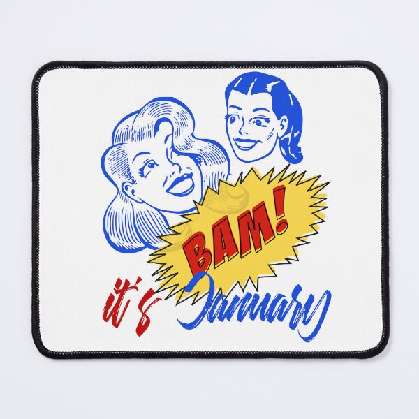 Item preview, BAM! It's January - Cool Retro Design for T-shirts, iPhone Cases, Stickers and Other Accessories designed and sold by Ridiculam Toga.