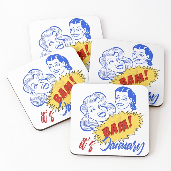 Item preview, BAM! It's January - Cool Retro Design for T-shirts, iPhone Cases, Stickers and Other Accessories	 designed and sold by Ridiculam Toga.