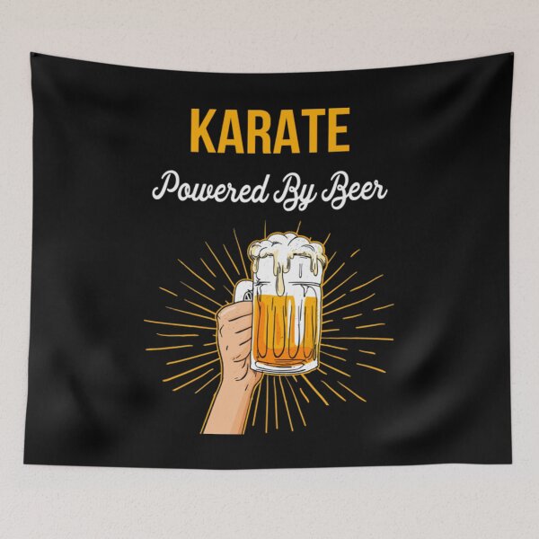 Item preview, Vintage Beer Lover Karate Gift Powered By Beer designed and sold by Trostberger.