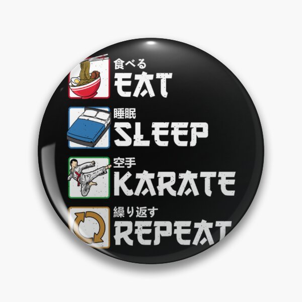 Item preview, Vintage Eat Sleep Karate Repeat Japanese Martial designed and sold by Trostberger.