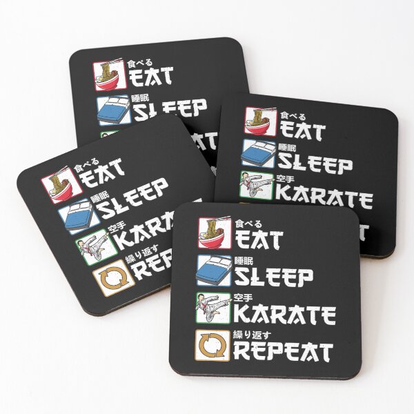 Item preview, Vintage Eat Sleep Karate Repeat Japanese Martial designed and sold by Trostberger.