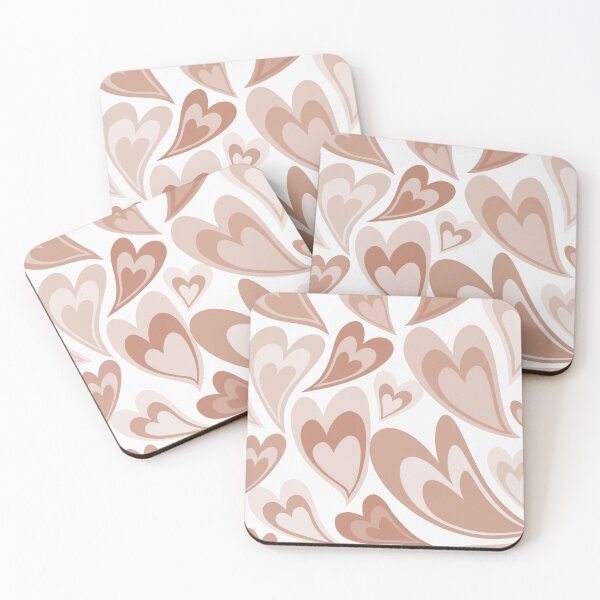 Item preview, y2k aesthetic wiggly coffee hearts - brown designed and sold by izz dizz.