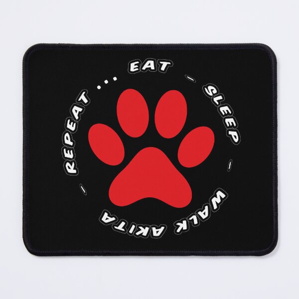 Item preview, eat sleep walk akita repeat funny dog walking designed and sold by randomdogshirt.