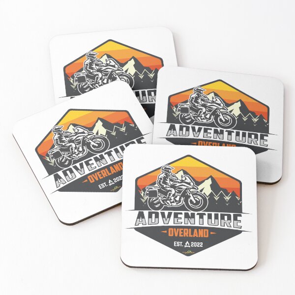 Item preview, Adventure Overland Motorcycle Sticker T-Shirt 01 designed and sold by OuterShellUK.