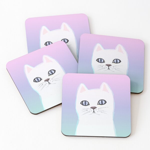 Item preview, white cat designed and sold by ultimawiz.