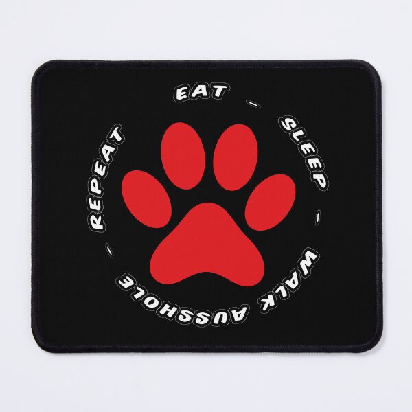 Item preview, eat sleep walk ausshole repeat funny dog walking designed and sold by randomdogshirt.