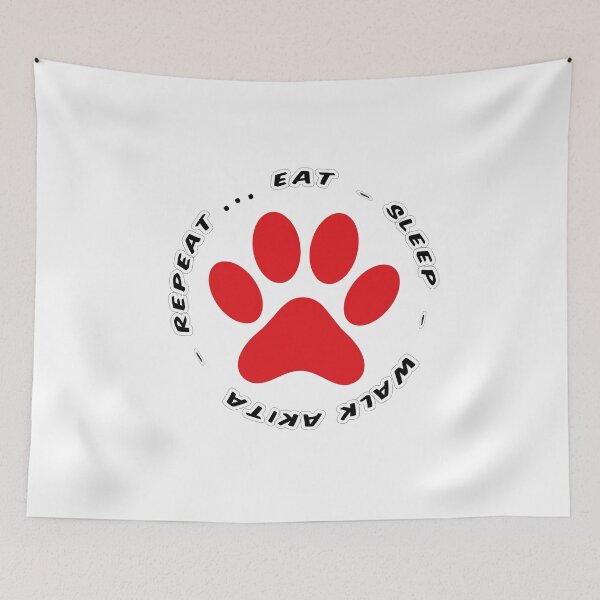 Item preview, Copy of eat sleep walk akita repeat funny dog walking designed and sold by randomdogshirt.