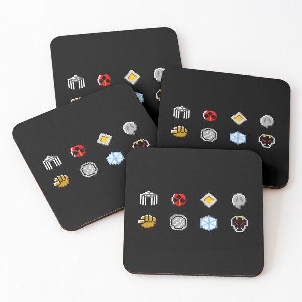 Item preview, Johto Gym Badges (Pixel) designed and sold by HighTidePrting.