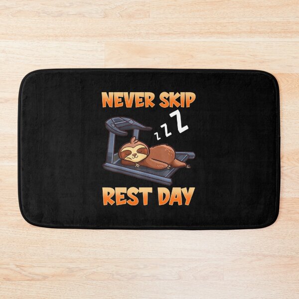 Item preview, Never Skip Rest Day gym fitness exercise funny Sloth cute designed and sold by beckadamr.