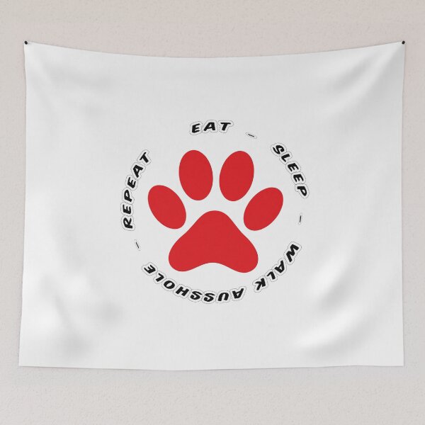 Item preview, eat sleep walk ausshole repeat funny dog walking designed and sold by randomdogshirt.