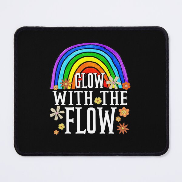 Item preview, Glow with the flow motivational funny cute colorful humor designed and sold by beckadamr.