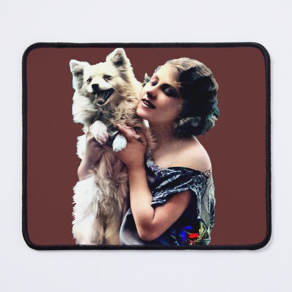 Item preview, G-M-Designs lady with puppy Pomeranian white designed and sold by G-M-Designs.