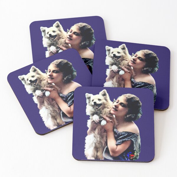 Item preview, G-M-Designs lady with puppy Pomeranian white designed and sold by G-M-Designs.