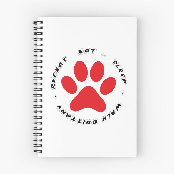 Item preview, eat sleep walk brittany repeat funny dog walking designed and sold by randomdogshirt.